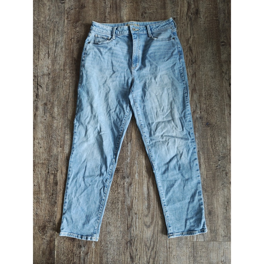 Women's Arizona Blue Jeans Denim Size 11 Straight Cut Mid Rise Pants
